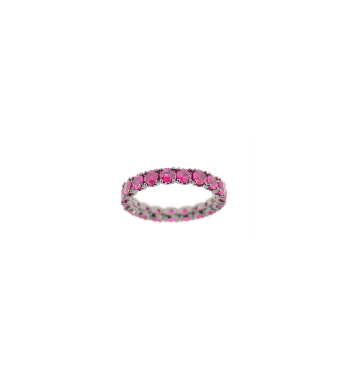 White Gold Eternity Ring with Rubies